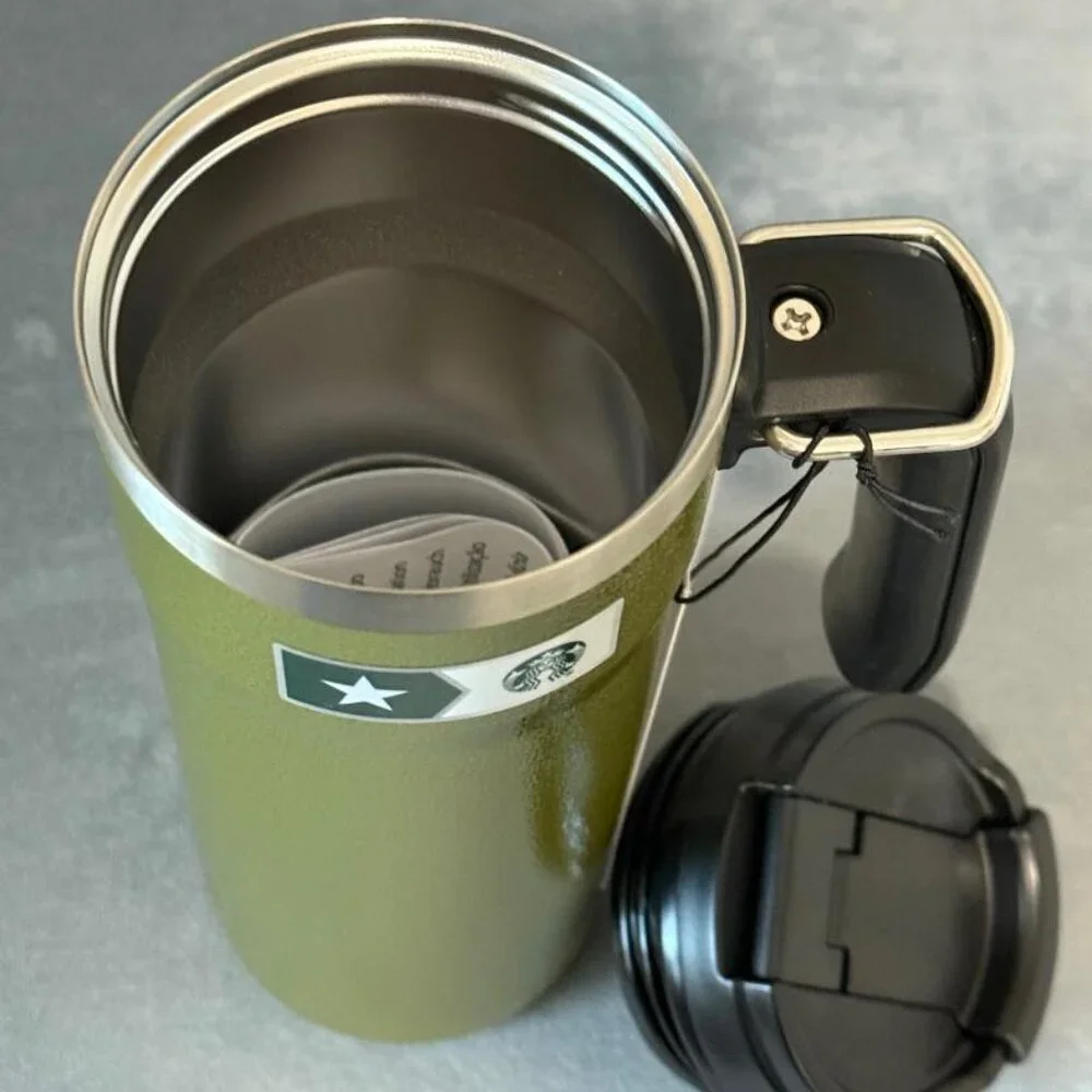 Stanley + Starbucks Military Green Stainless Steel Tumbler, 20 Fl Oz NWT - Picture 6 of 6